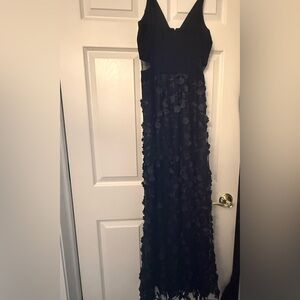 Elegant Black Floral Maxi Dress